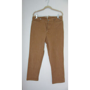 WAH Maker Frontier Tan Canvas 35 1/2" x 32" USA Button Closure Work Pants